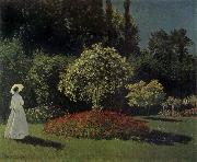 Lady in the Garden Claude Monet